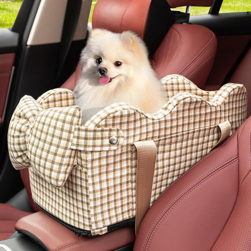 BBCPC Dog Car Seat Portable Travel Booster for Small Dogs Fits Single Double Consoles Up to 13lbs Wayfair Canada